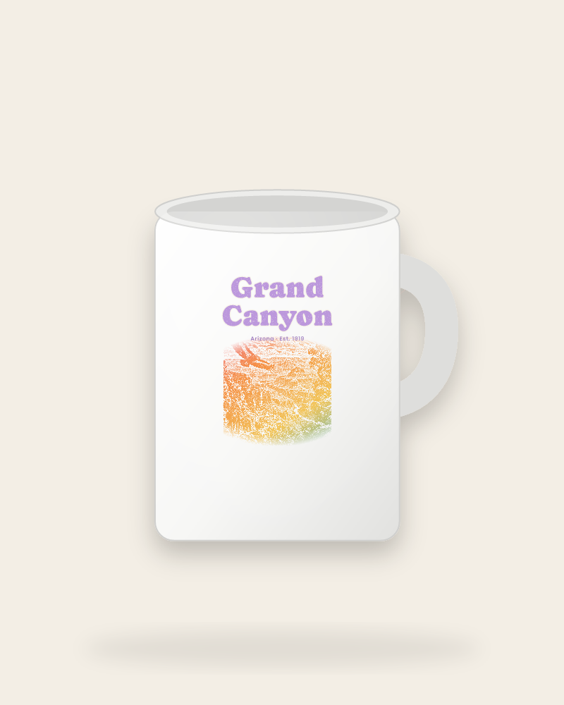 Grand Canyon Bright Angel Mules Ceramic Mug 15oz