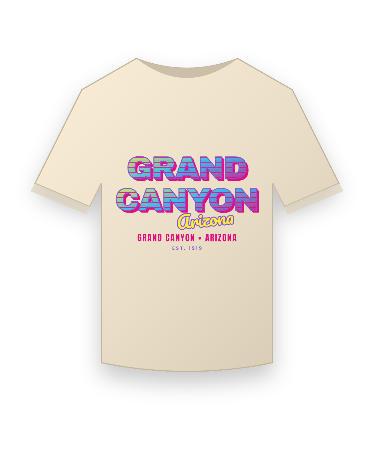 Grand Canyon Music TV Organic Cotton Tee in Natural