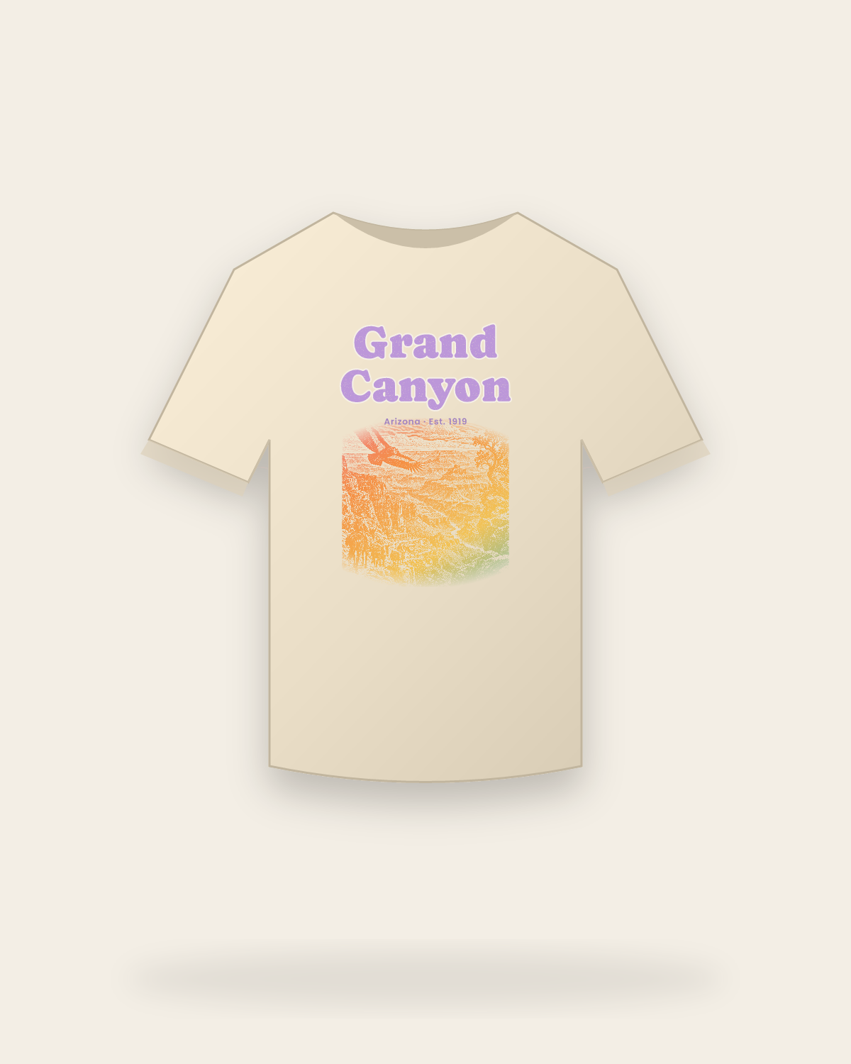 Grand Canyon Bright Angel Mules Classic Tee in Natural