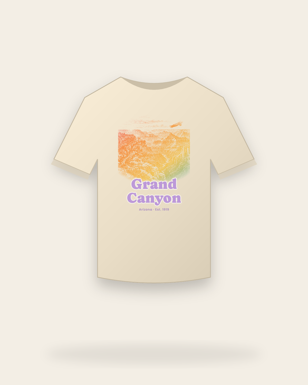Grand Canyon, AZ South Rim Sunrise Classic Tee in Natural