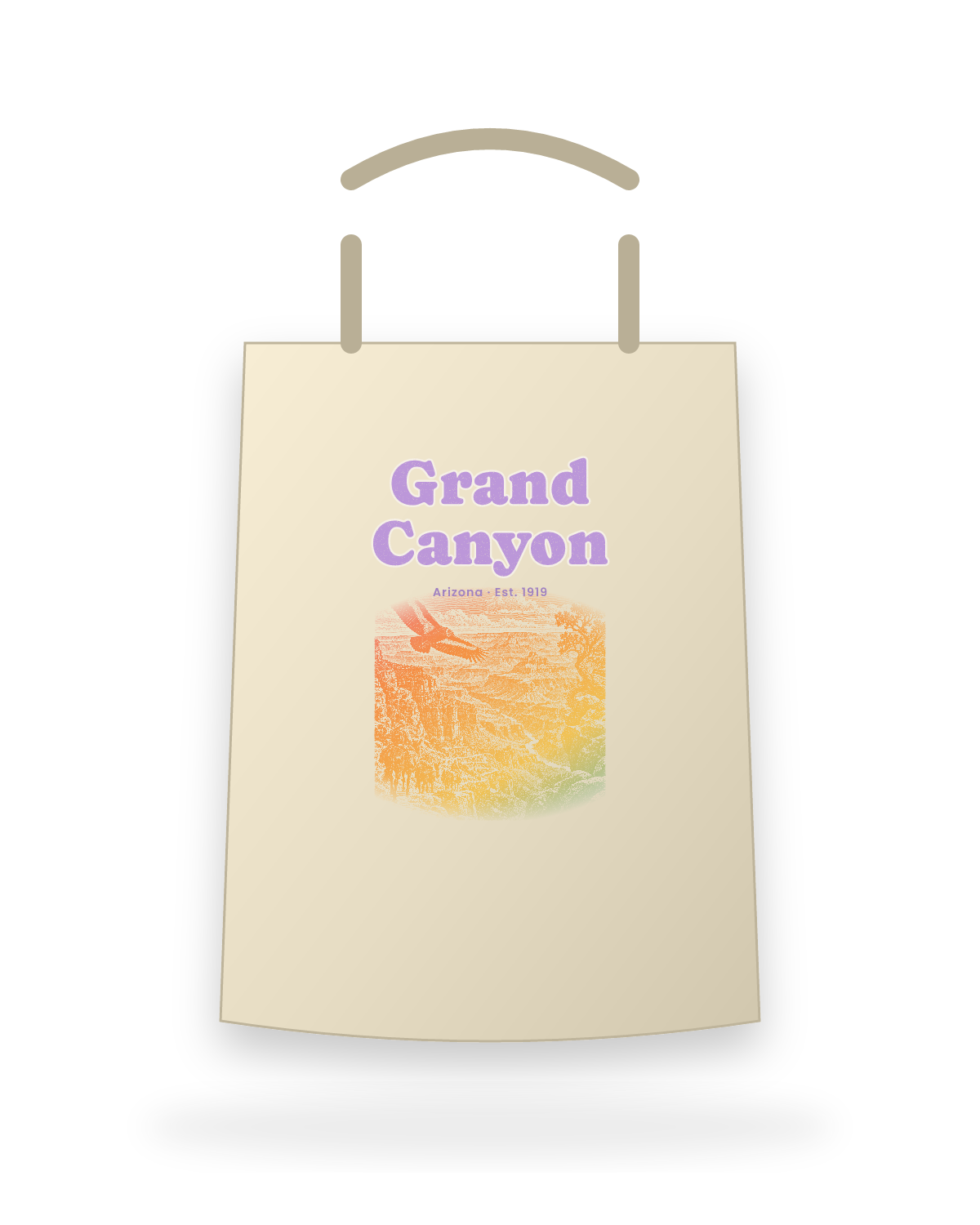 Grand Canyon Bright Angel Mules Canvas Tote in Beige