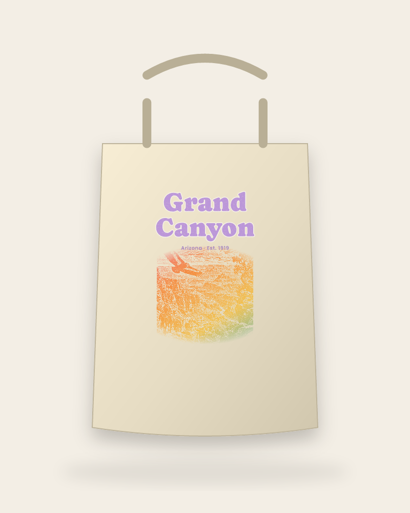 Grand Canyon Bright Angel Mules Canvas Tote