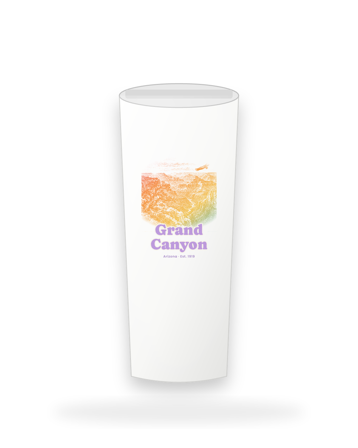 Grand Canyon South Rim Sunrise Insulated Tumbler 20oz in White
