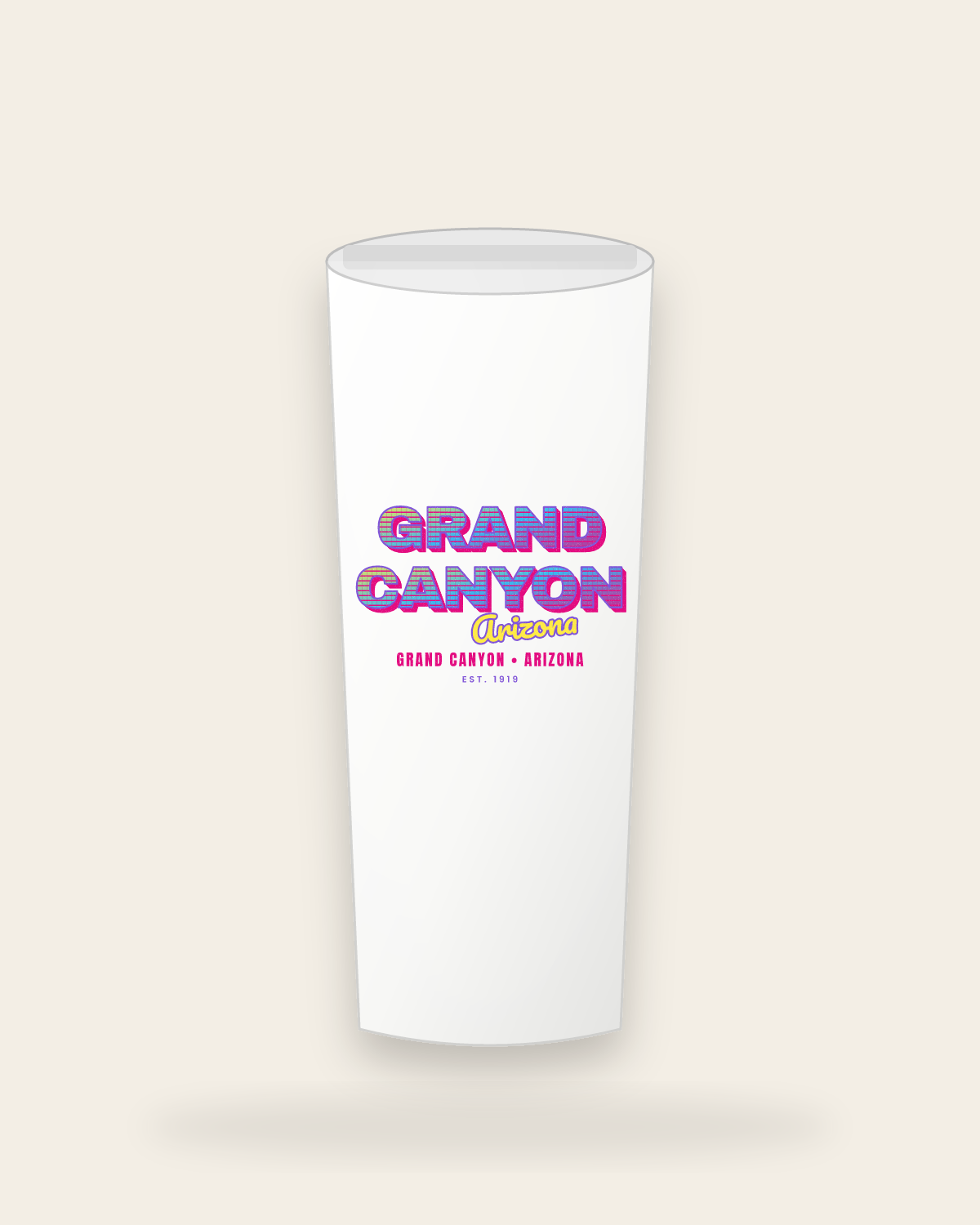 Grand Canyon Music TV Insulated Tumbler 20oz in White