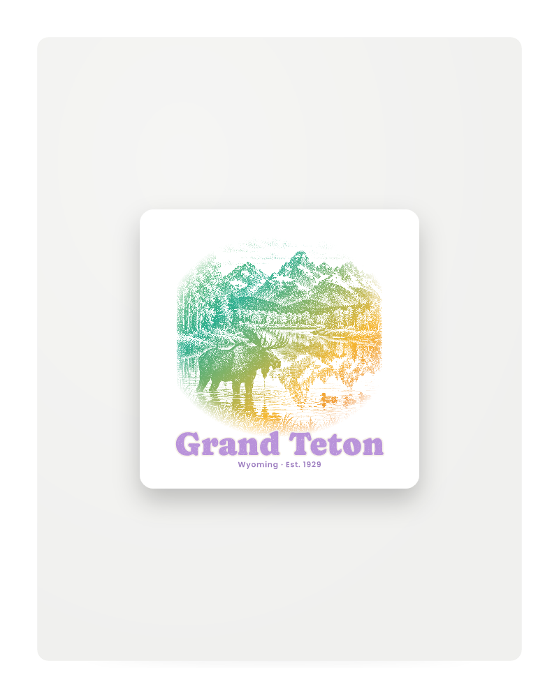 Grand Teton Oxbow Bend Moose Fridge Magnet