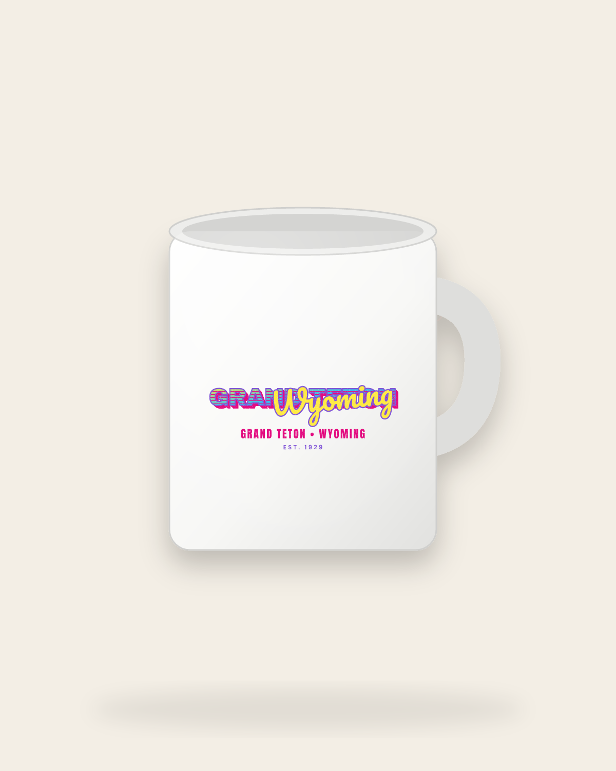 Grand Teton Music TV Ceramic Mug 11oz in White