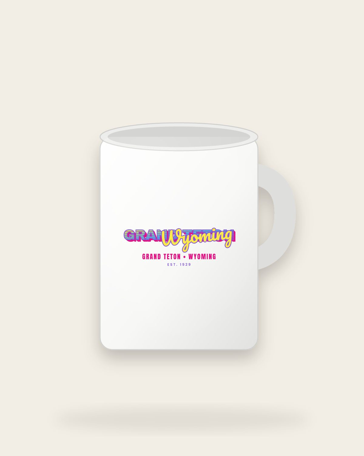 Grand Teton Music TV Ceramic Mug 15oz in White