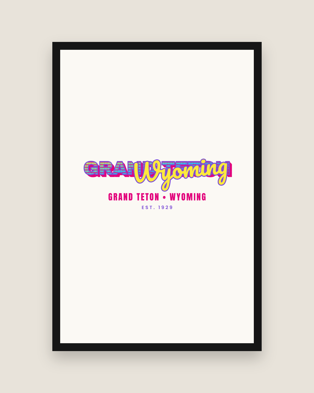 Grand Teton Music TV Matte Poster in White