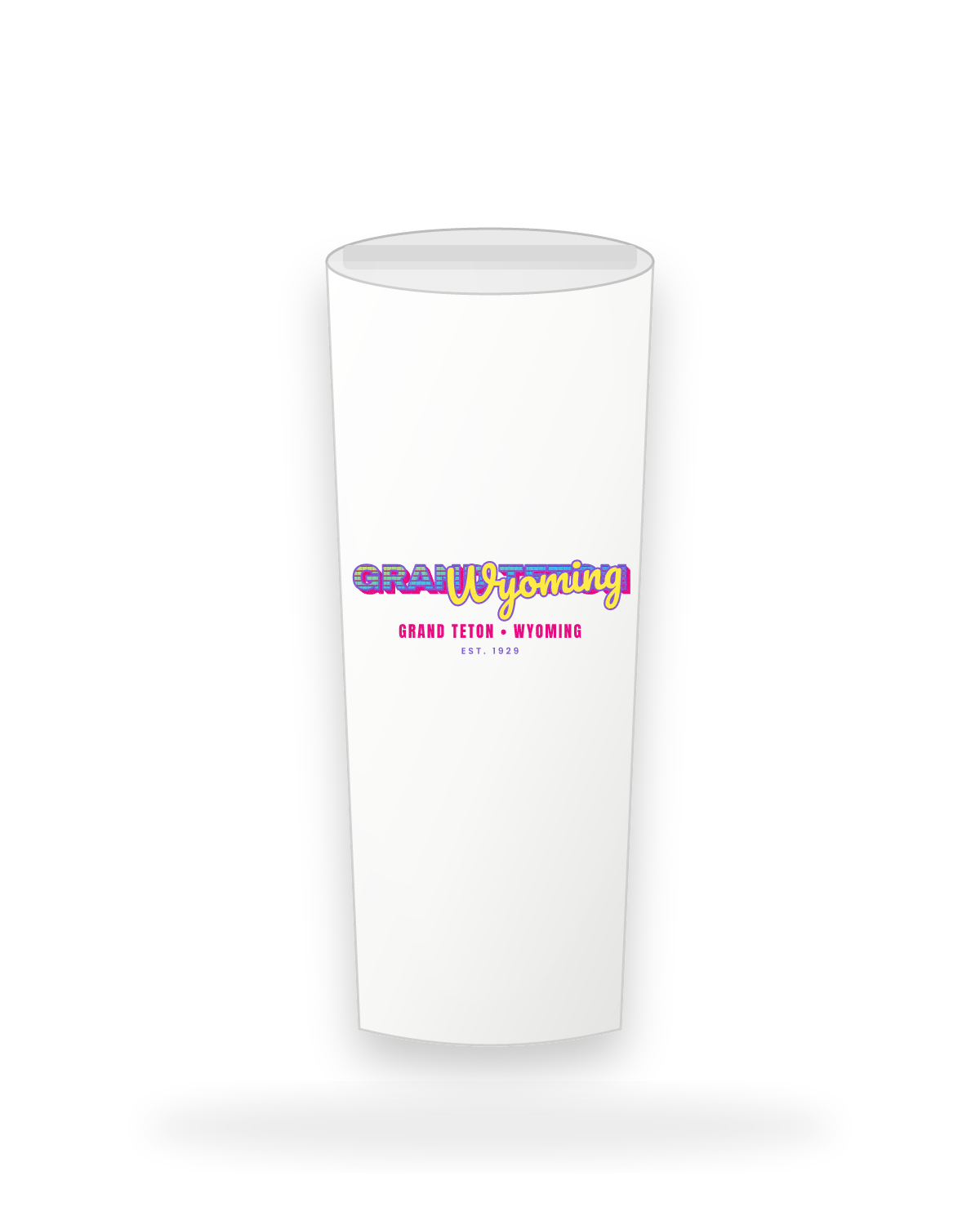 Grand Teton Music TV Insulated Tumbler 20oz in White