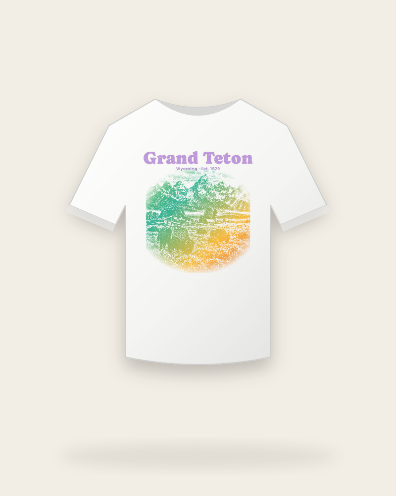 Grand Teton Mormon Row Barns Youth Tee