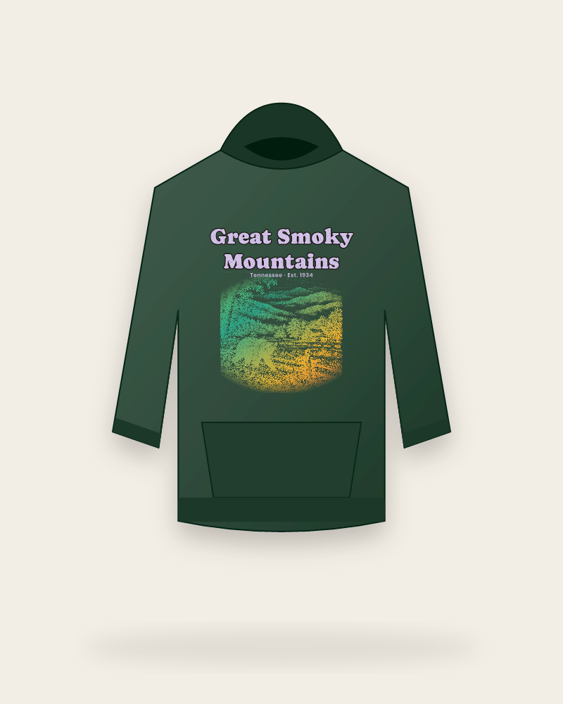 Great Smoky Mountains Cades Cove Bear Hooded Sweatshirt