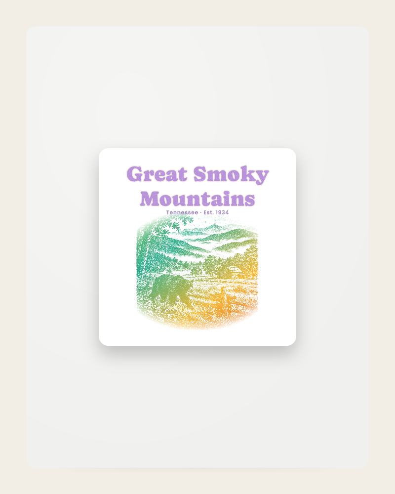 Great Smoky Mountains Cades Cove Bear Fridge Magnet