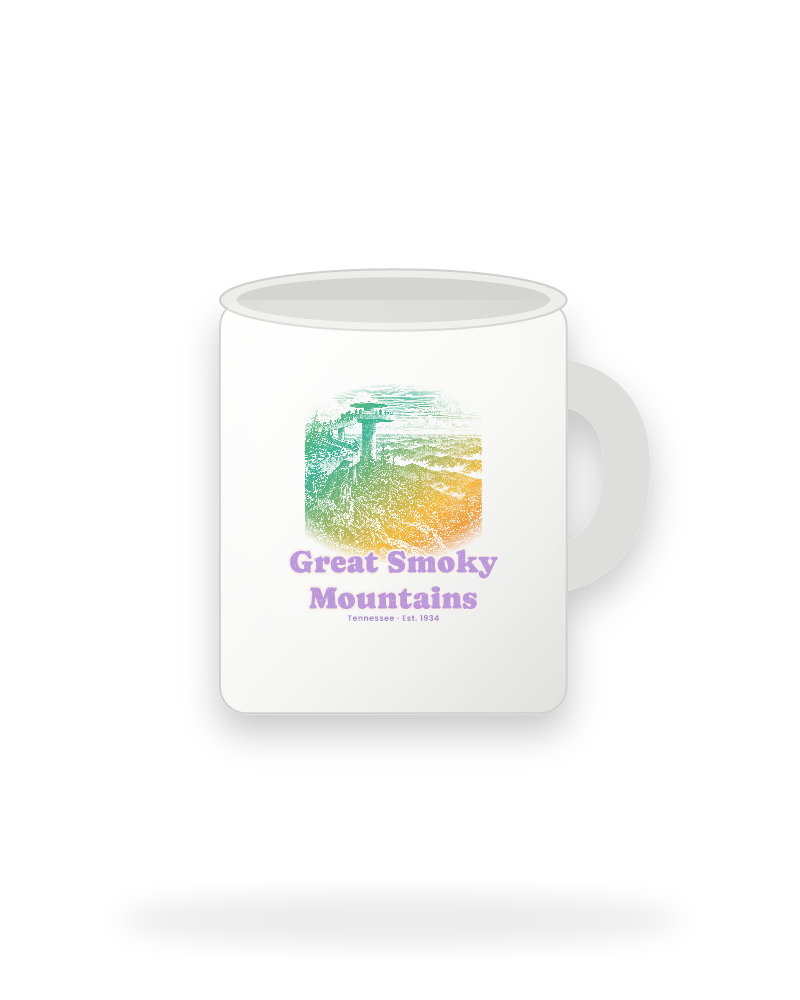Great Smoky Mountains Clingmans Dome Ceramic Mug 11oz