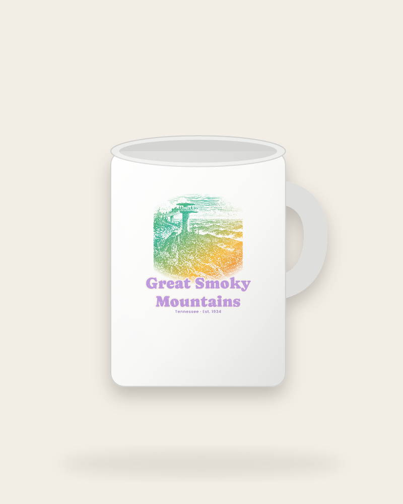 Great Smoky Mountains Clingmans Dome Ceramic Mug 15oz