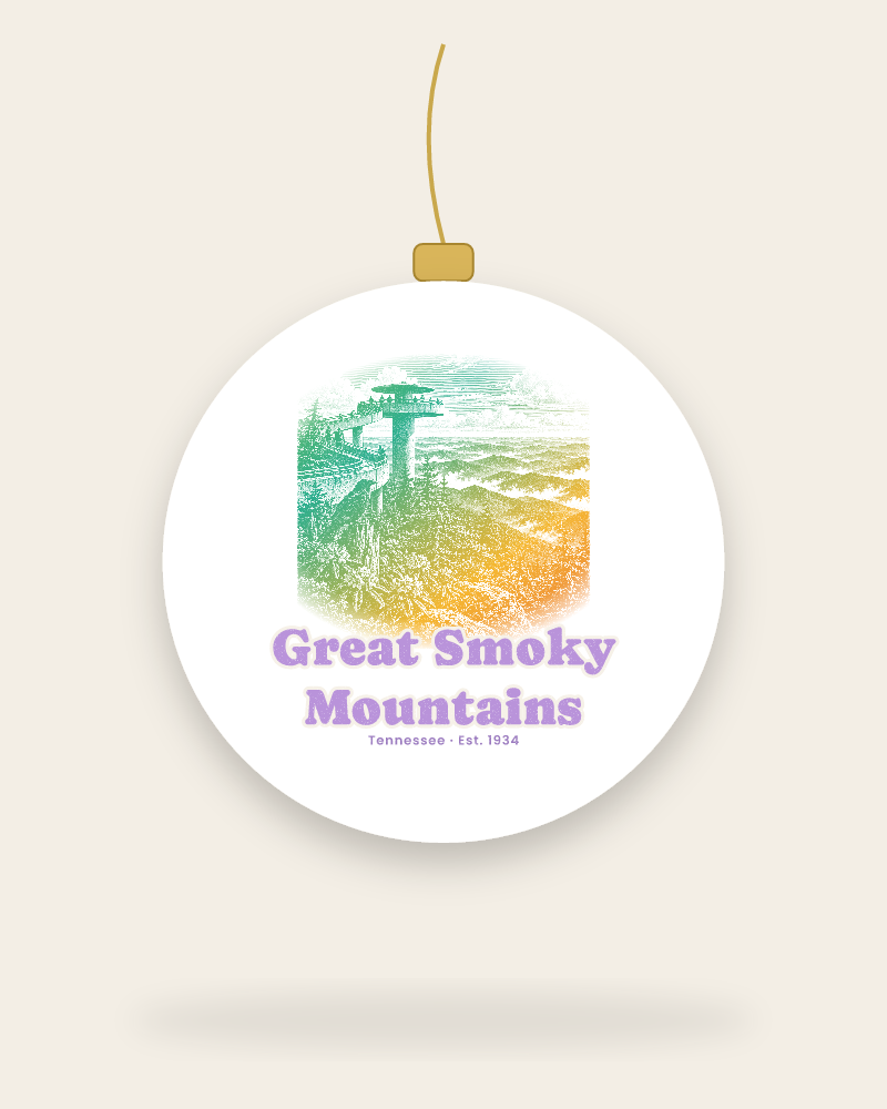 Great Smoky Mountains Clingmans Dome Ceramic Ornament