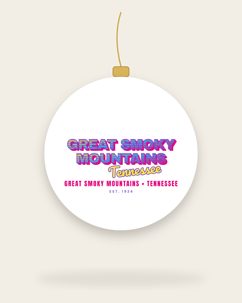 Great Smoky Mountains Music TV Ceramic Ornament
