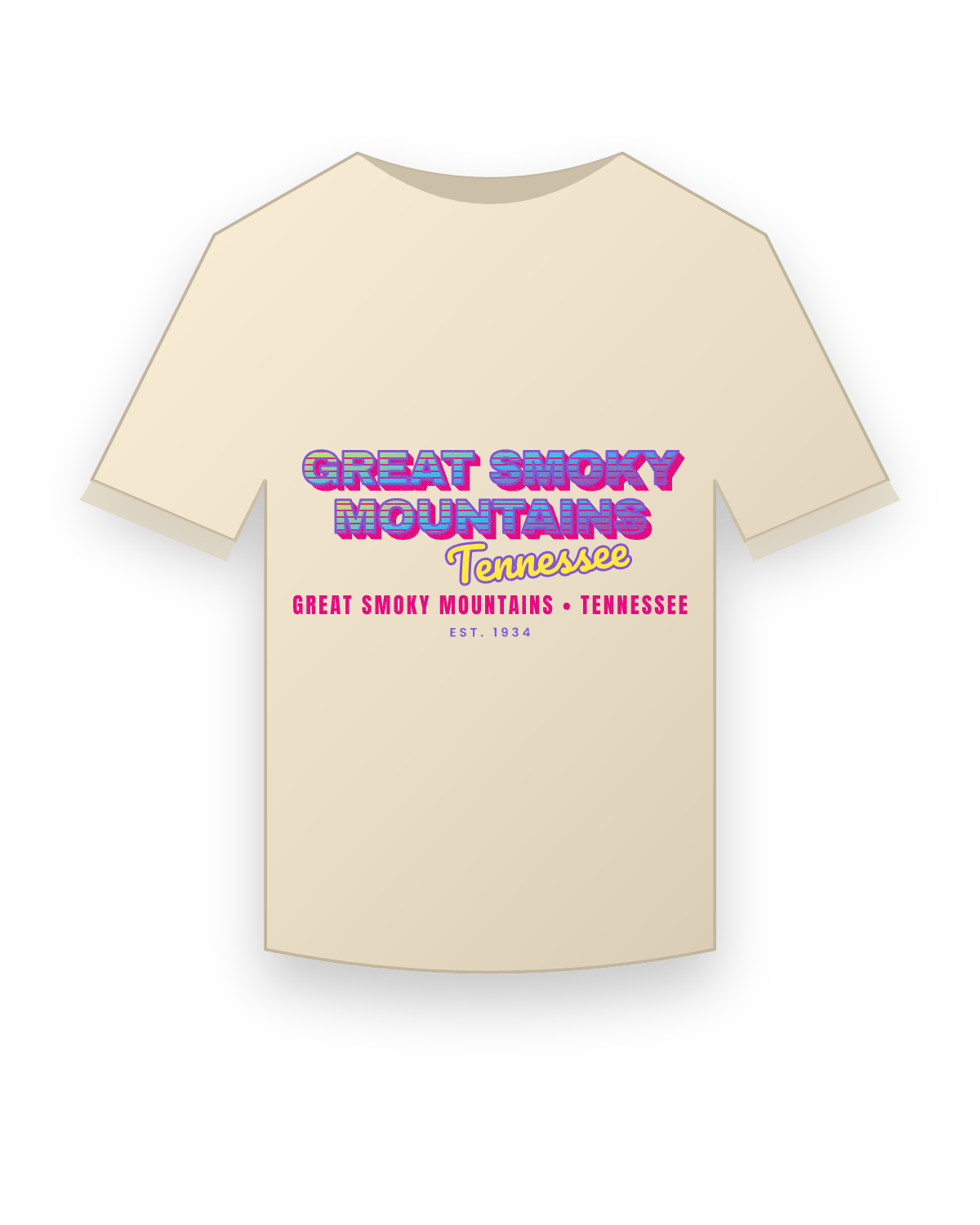 Great Smoky Mountains Music TV Classic Tee in Natural
