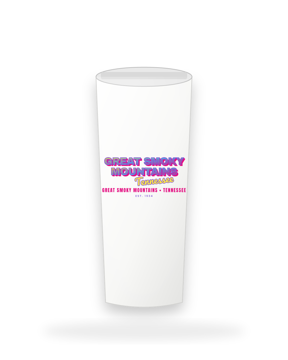 Great Smoky Mountains Music TV Insulated Tumbler 20oz in White