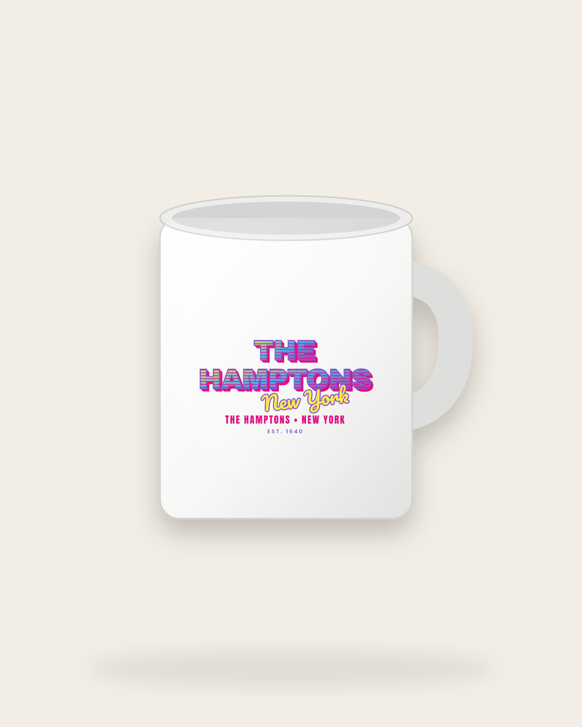 The Hamptons Music TV Ceramic Mug 11oz in White