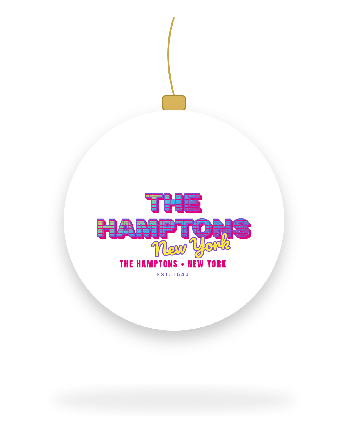 The Hamptons Music TV Ceramic Ornament in White