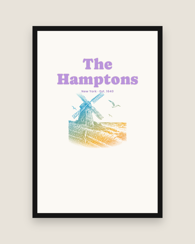The Hamptons Windmill Matte Poster