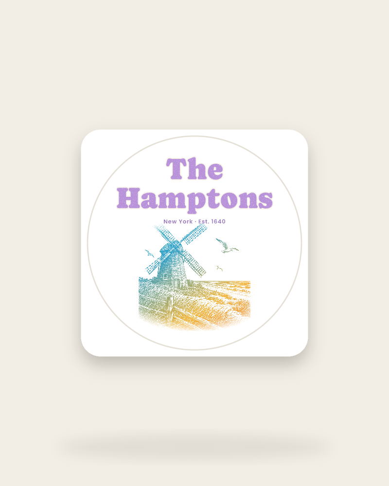 The Hamptons Windmill Kiss-Cut Sticker