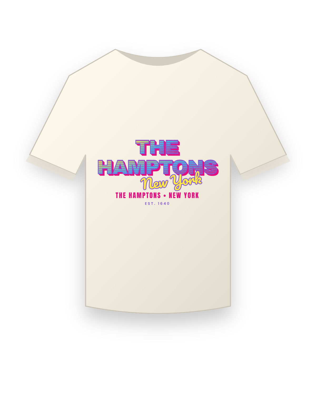 The Hamptons Music TV Vintage Wash Tee in Ivory
