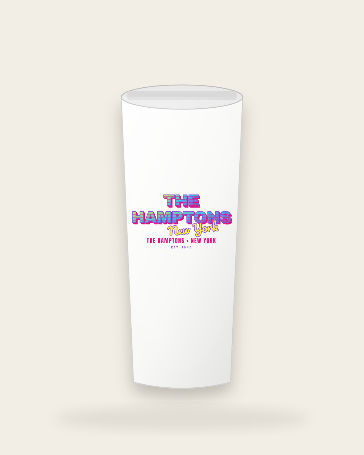 The Hamptons Music TV Insulated Tumbler 20oz in White