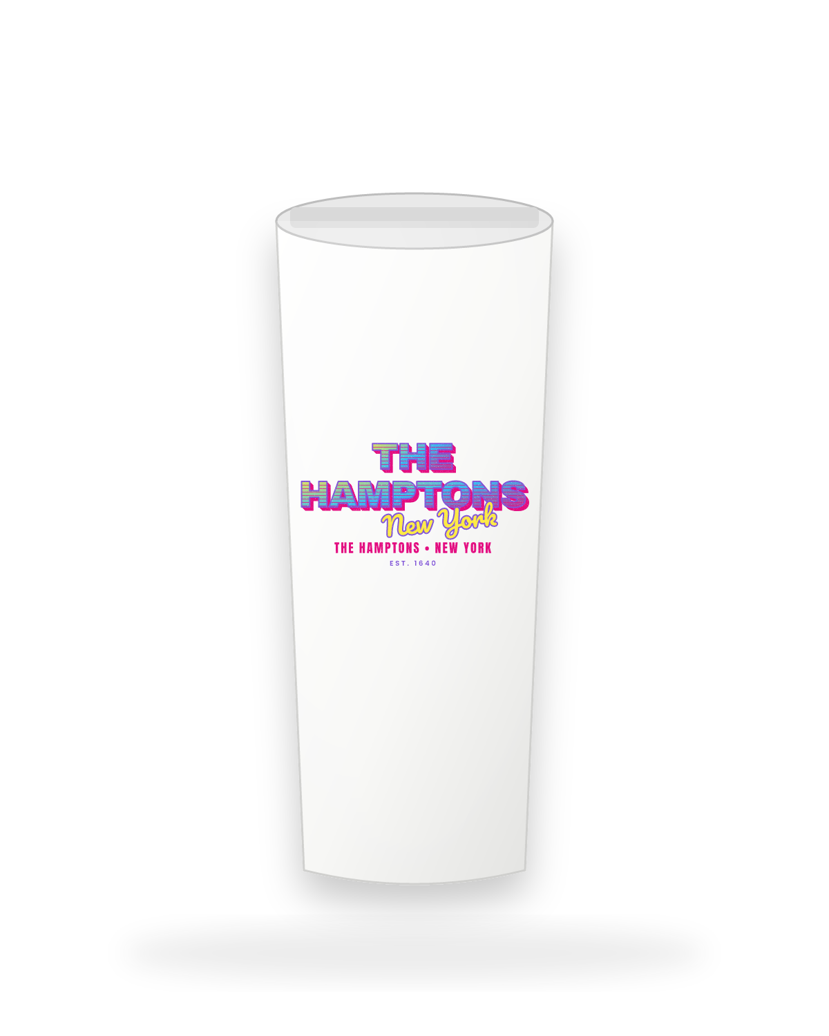 The Hamptons Music TV Insulated Tumbler 20oz in White