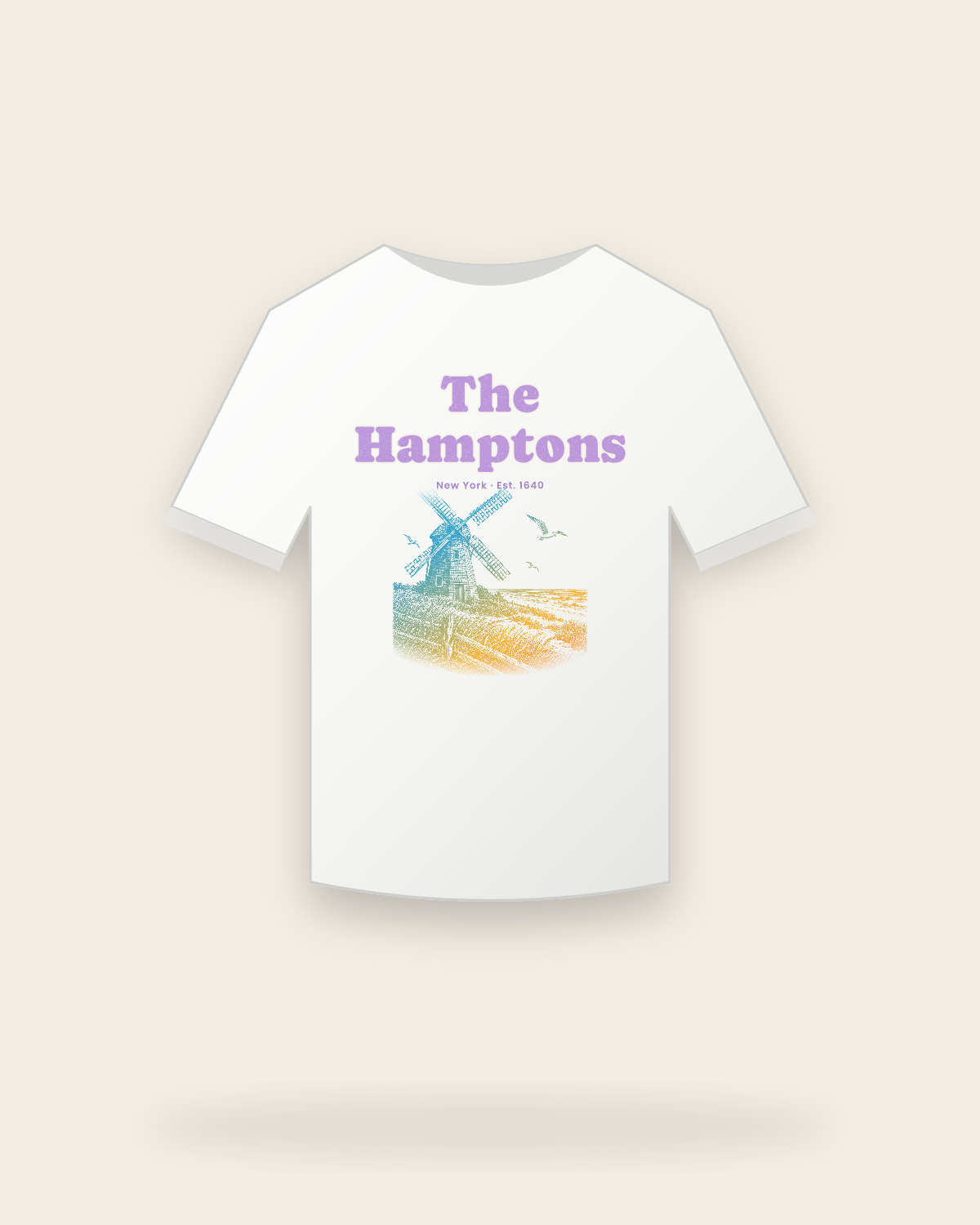 The Hamptons Windmill Youth Tee in White