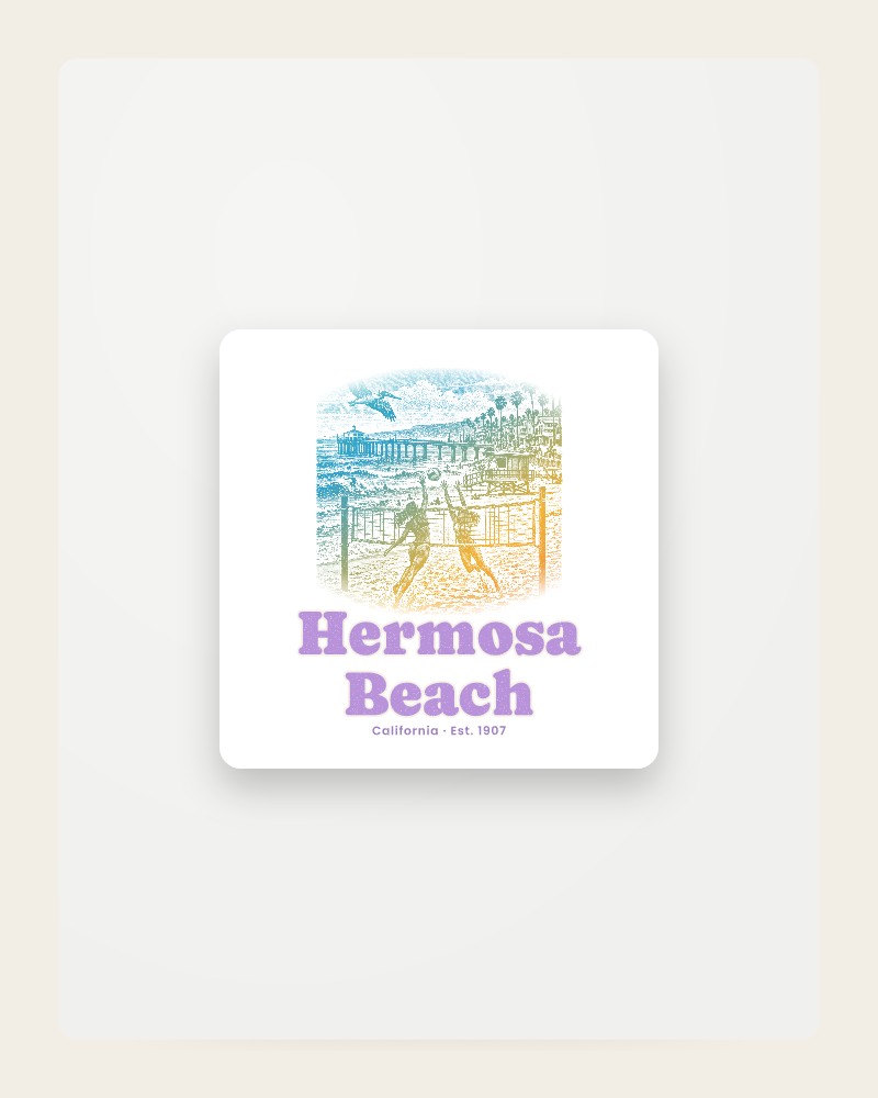 Hermosa Beach Beach Volleyball Fridge Magnet
