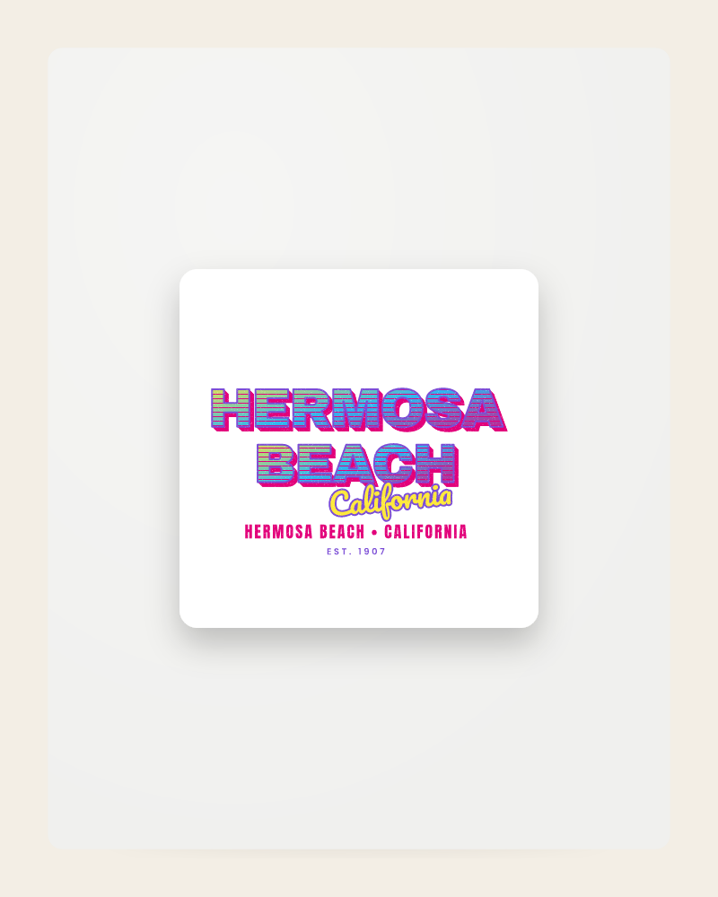 Hermosa Beach Music TV Fridge Magnet