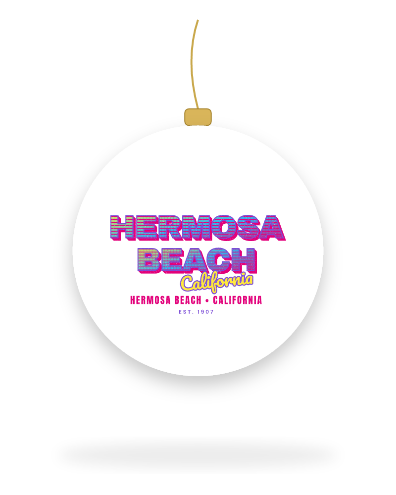 Hermosa Beach Music TV Ceramic Ornament
