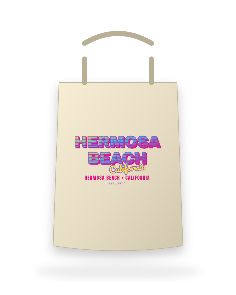 Hermosa Beach Music TV Canvas Tote