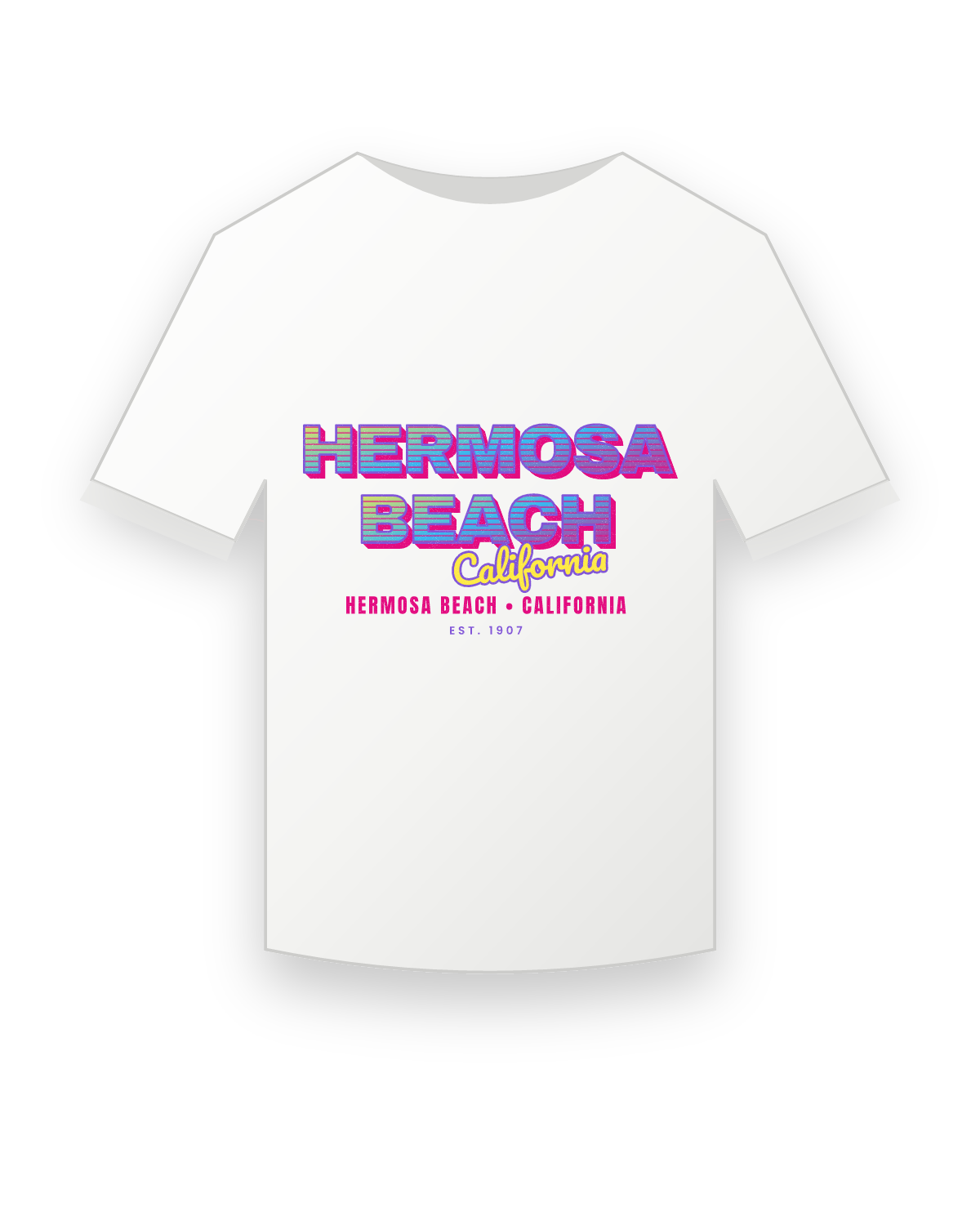 Hermosa Beach Music TV Youth Tee in White