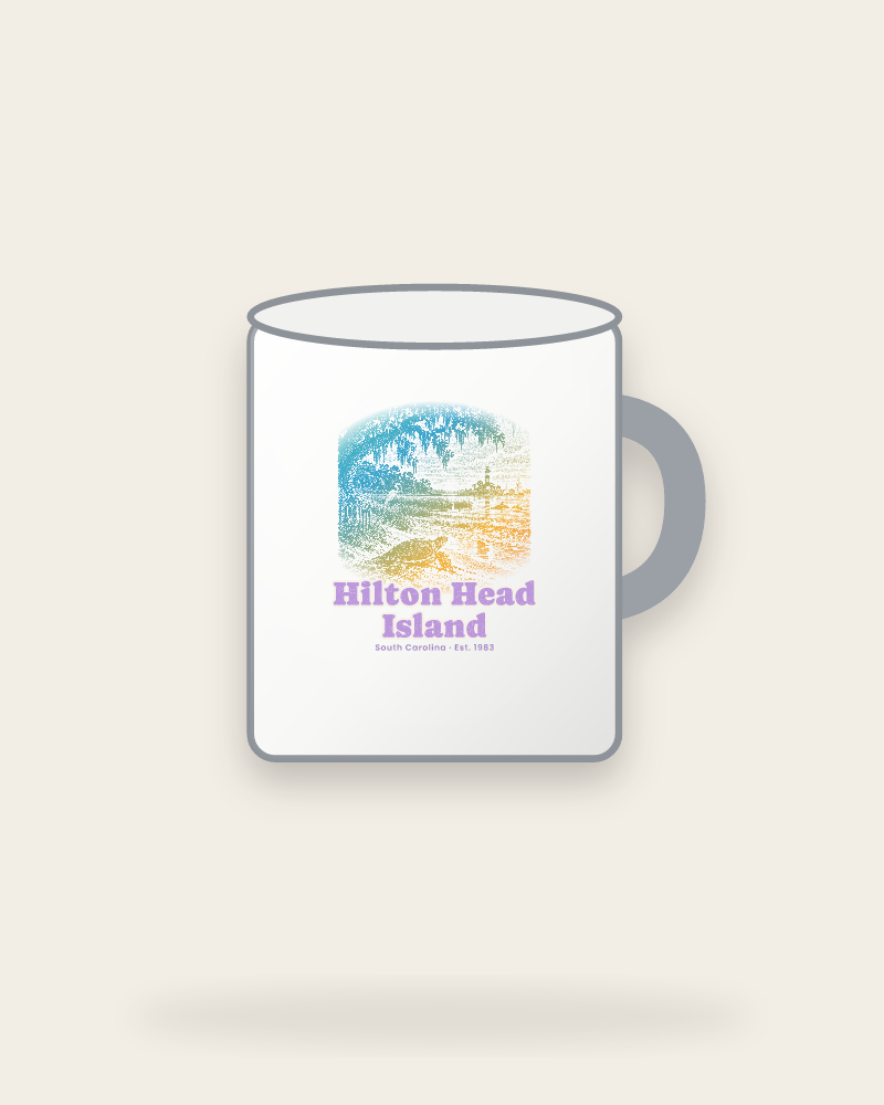 Hilton Head Island Loggerhead Dawn Enamel Camp Mug