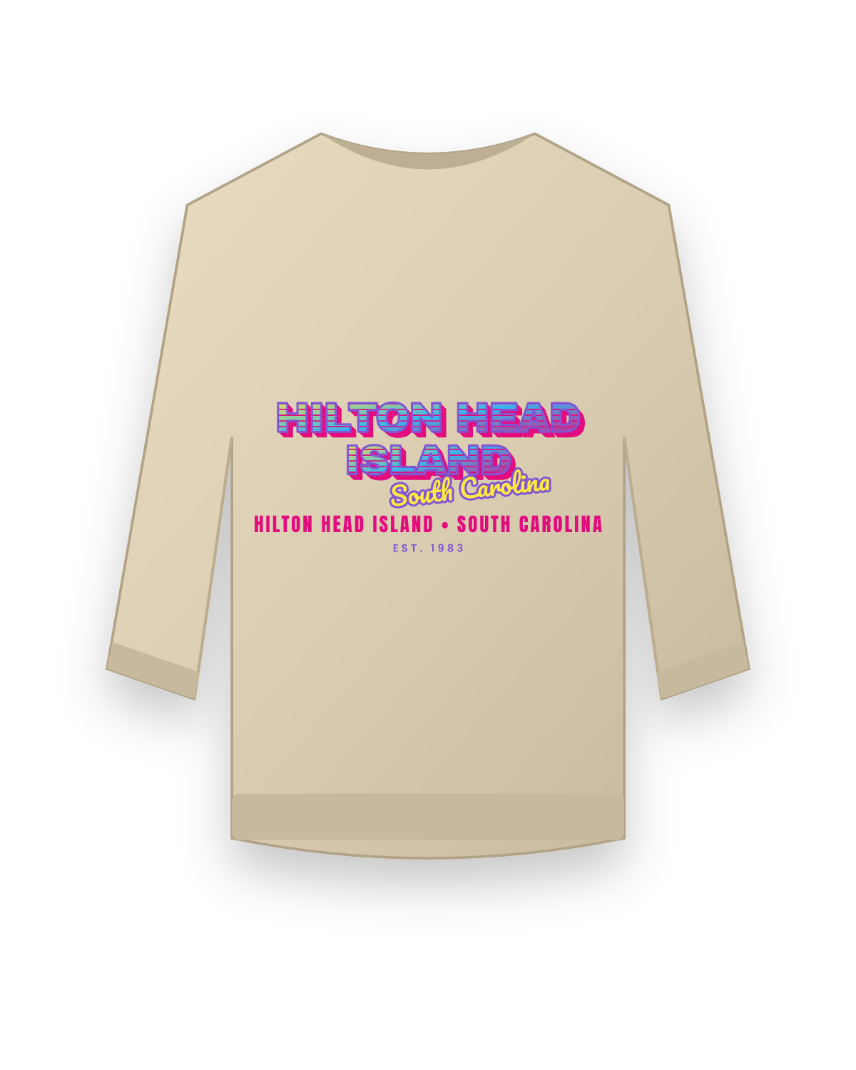 Hilton Head Island Music TV Crewneck Sweatshirt in Sand