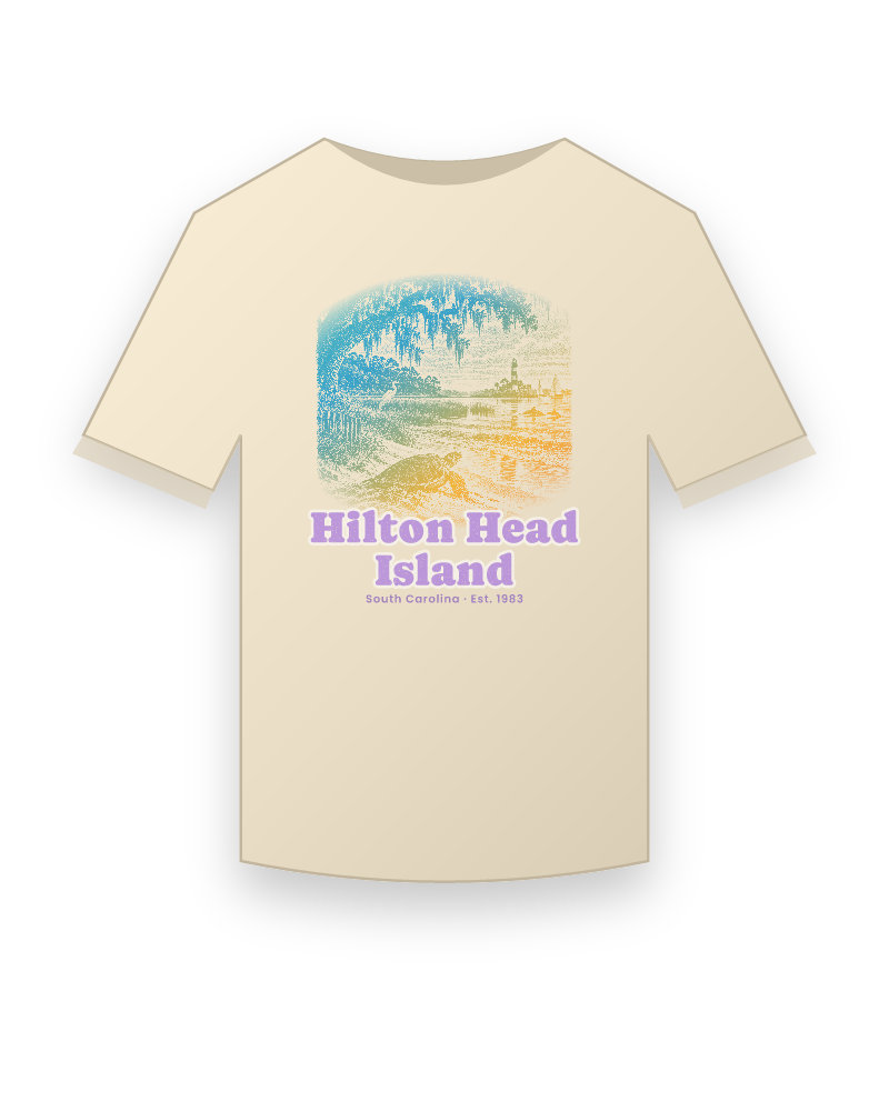 Hilton Head Island Loggerhead Dawn Organic Cotton Tee