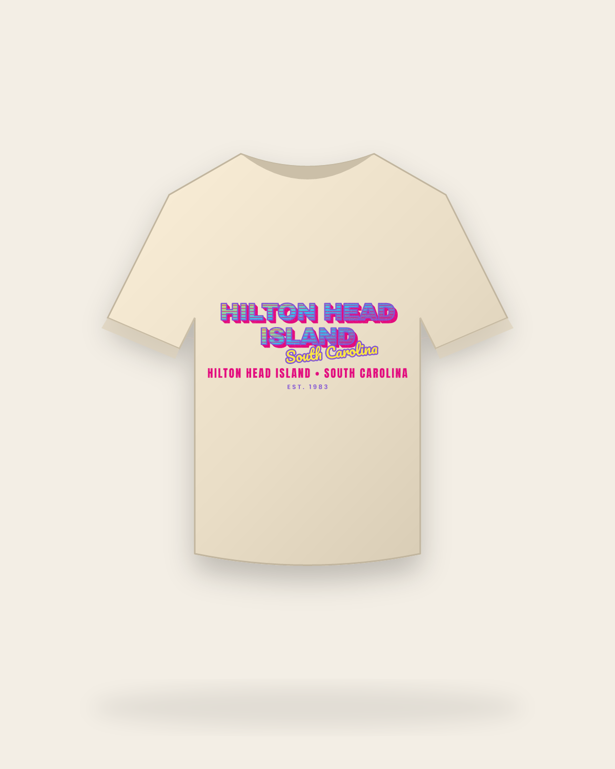 Hilton Head Island Music TV Organic Cotton Tee in Natural
