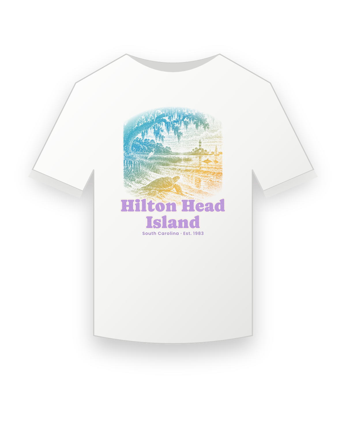 Hilton Head Island Loggerhead Dawn Youth Tee in White