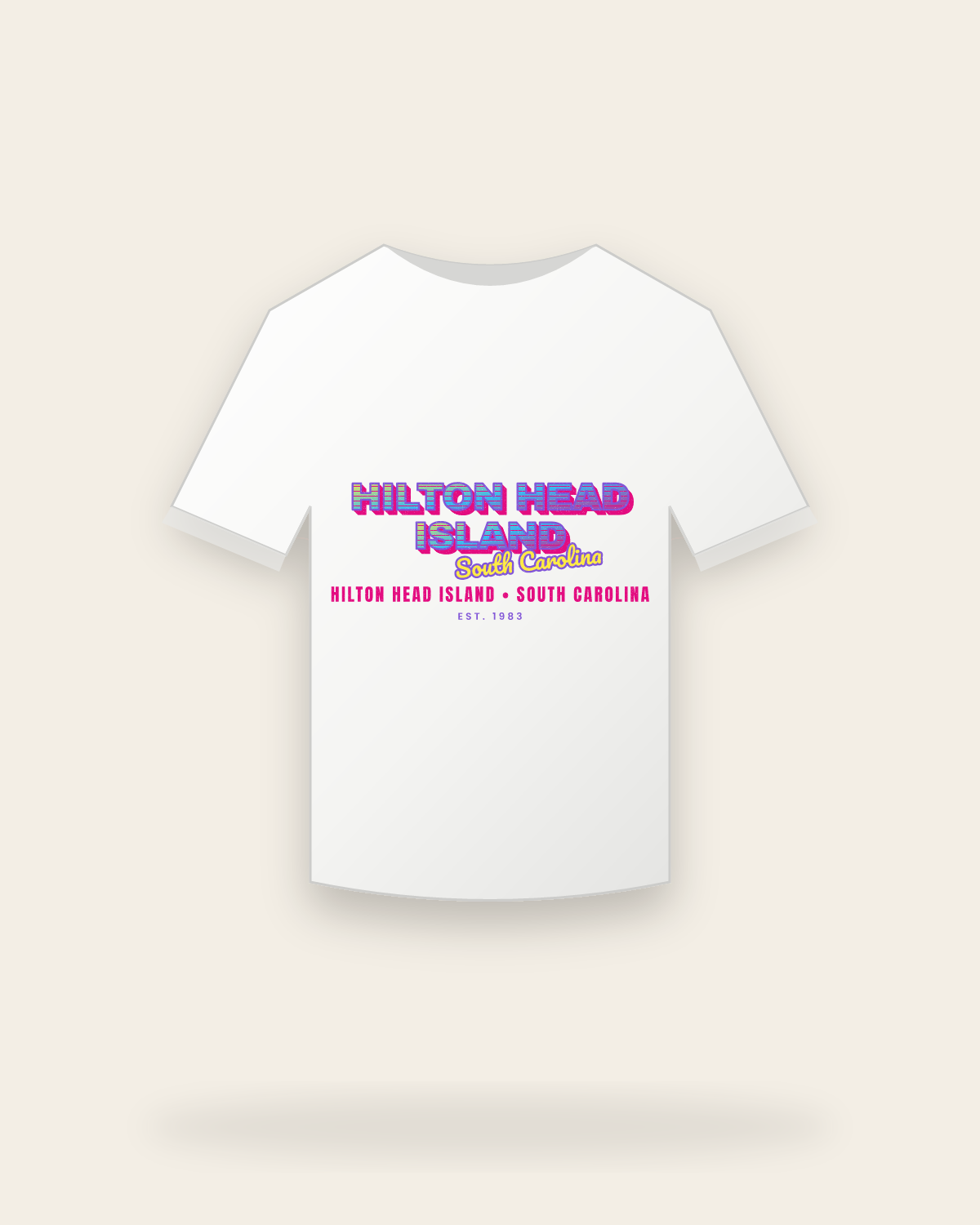 Hilton Head Island Music TV Youth Tee in White