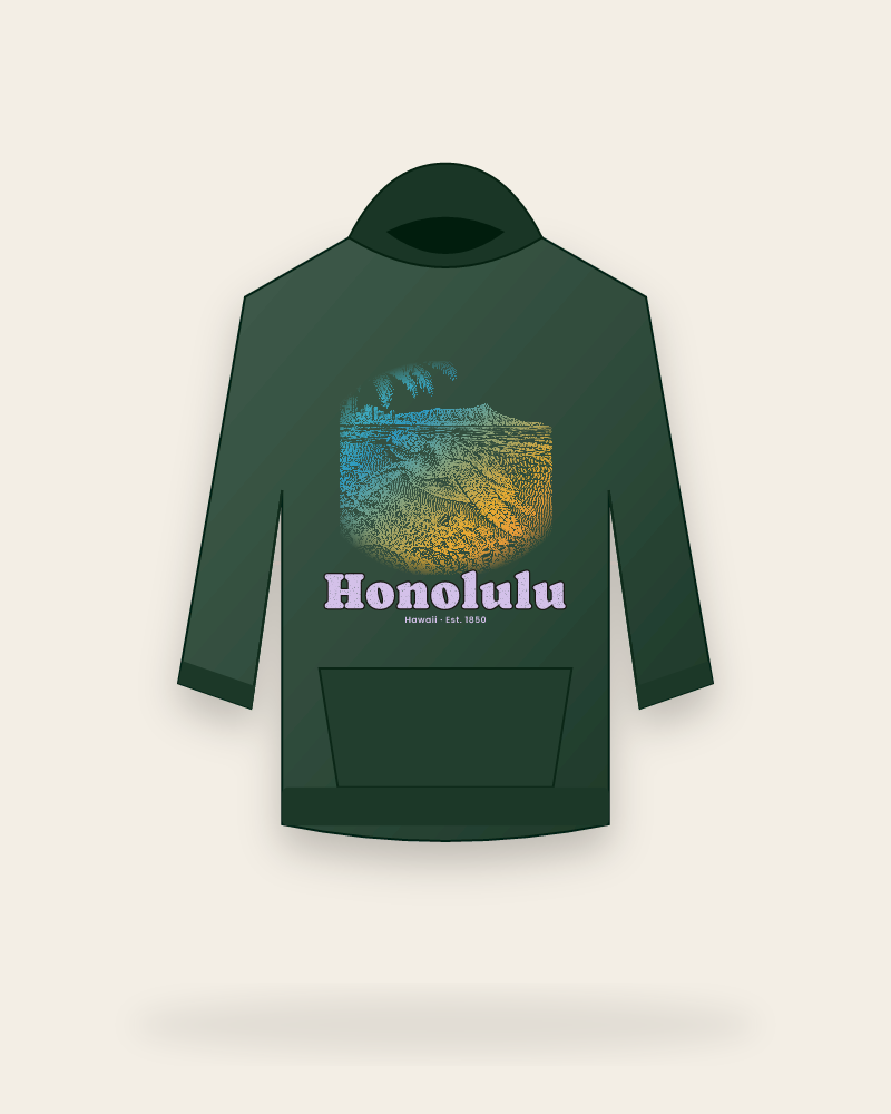 Honolulu Sea Turtle Hooded Sweatshirt