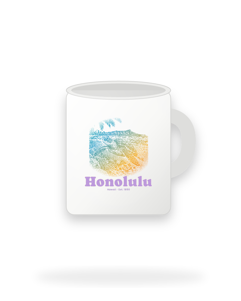 Honolulu Sea Turtle Ceramic Mug 11oz
