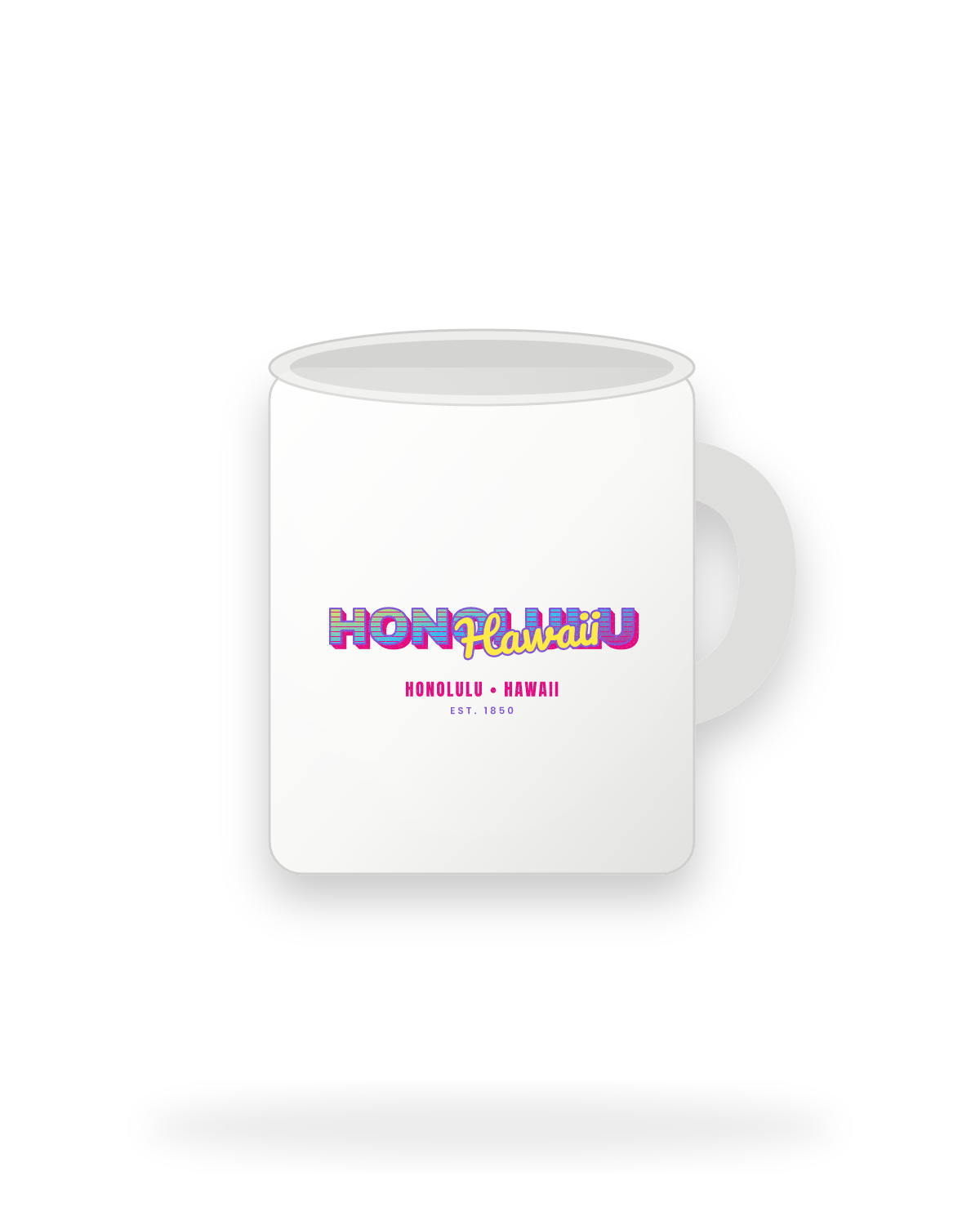Honolulu Music TV Ceramic Mug 11oz in White