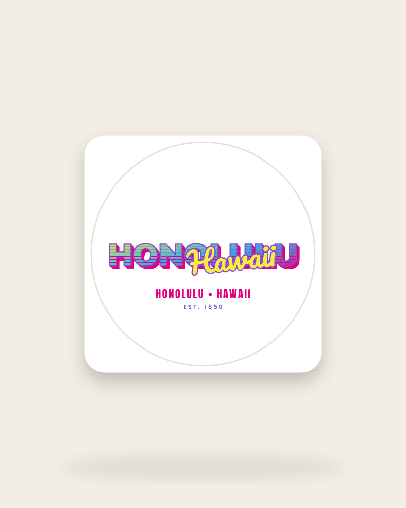 Honolulu Music TV Kiss-Cut Sticker