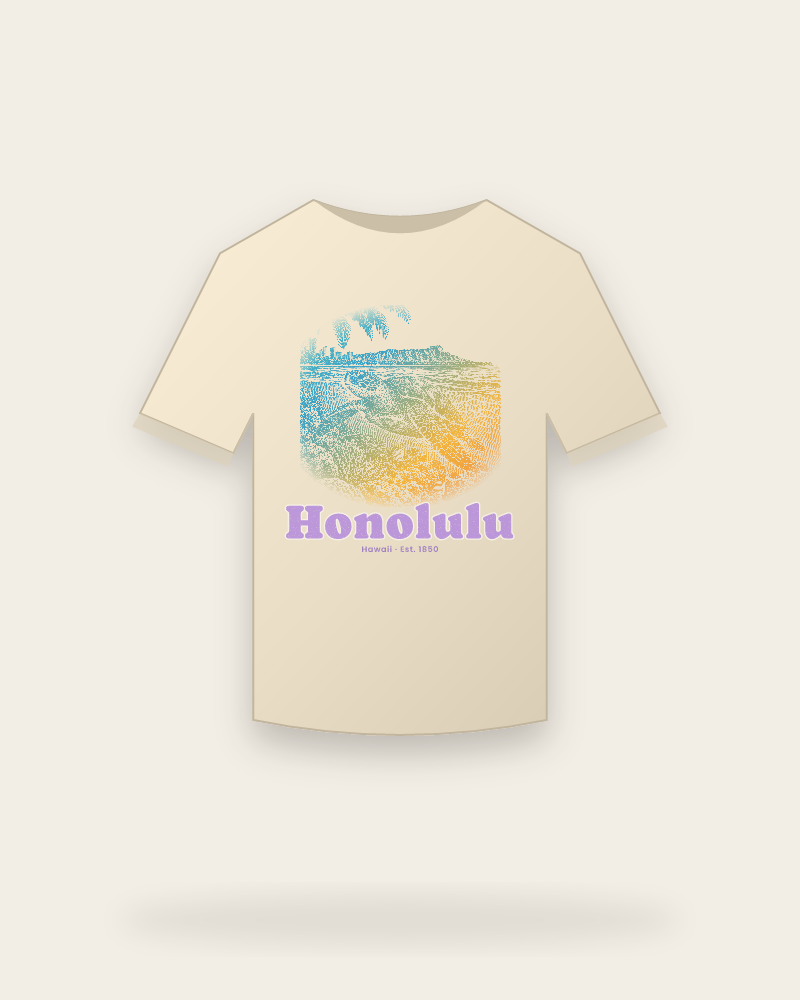 Honolulu Sea Turtle Organic Cotton Tee