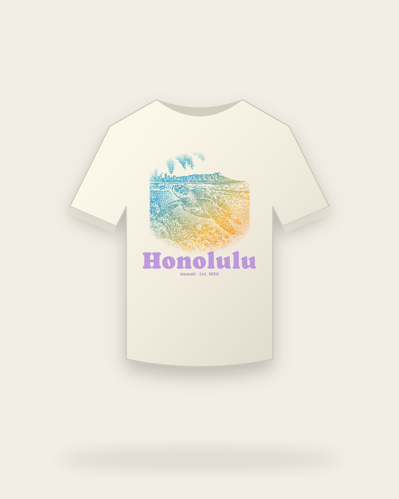 Honolulu Sea Turtle Vintage Wash Tee