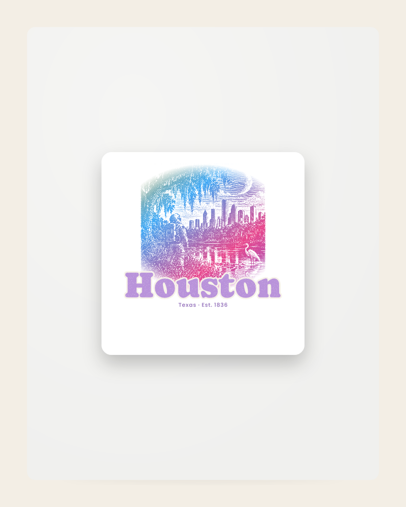 Houston Bayou Moon Fridge Magnet