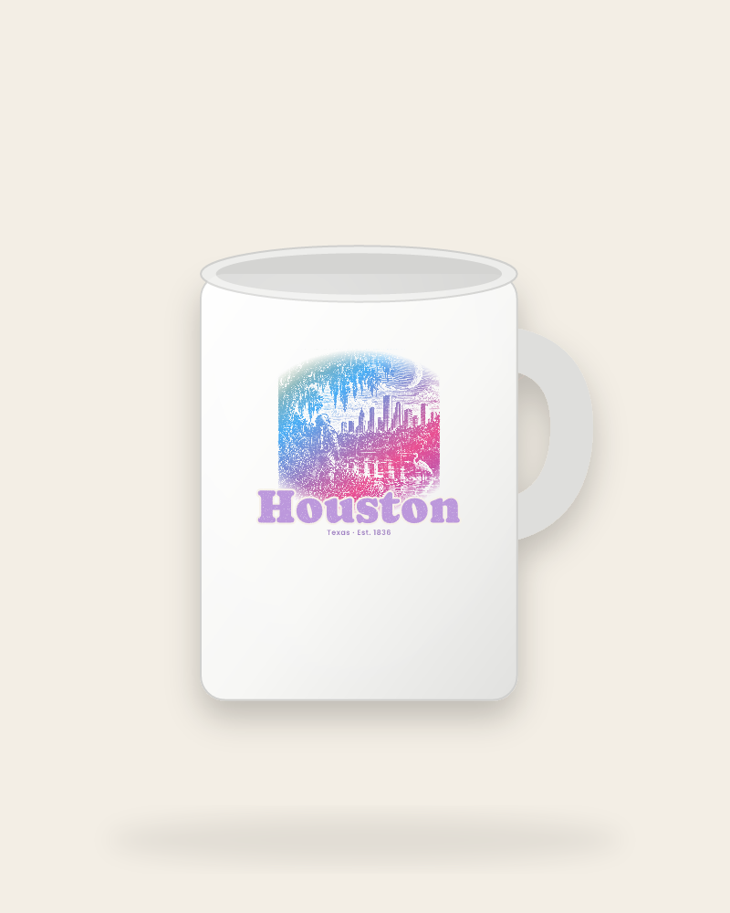 Houston Bayou Moon Ceramic Mug 15oz