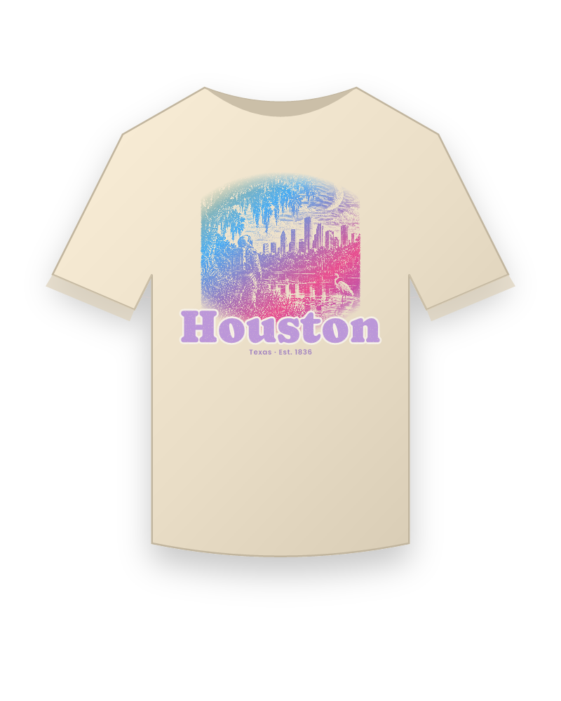 Houston Bayou Moon Organic Cotton Tee